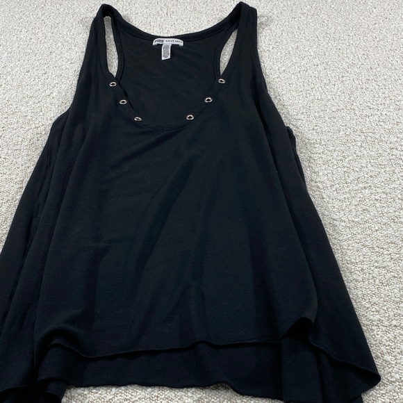 PINK Victoria's Secret Black Tank Top with Grommet Accents woman’s LG super soft - Picture 9 of 13